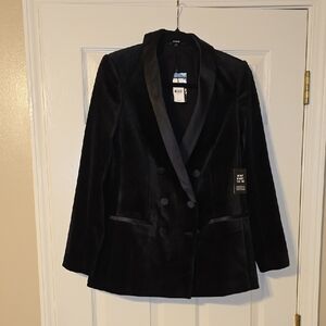 Express Black Velvet Blazer